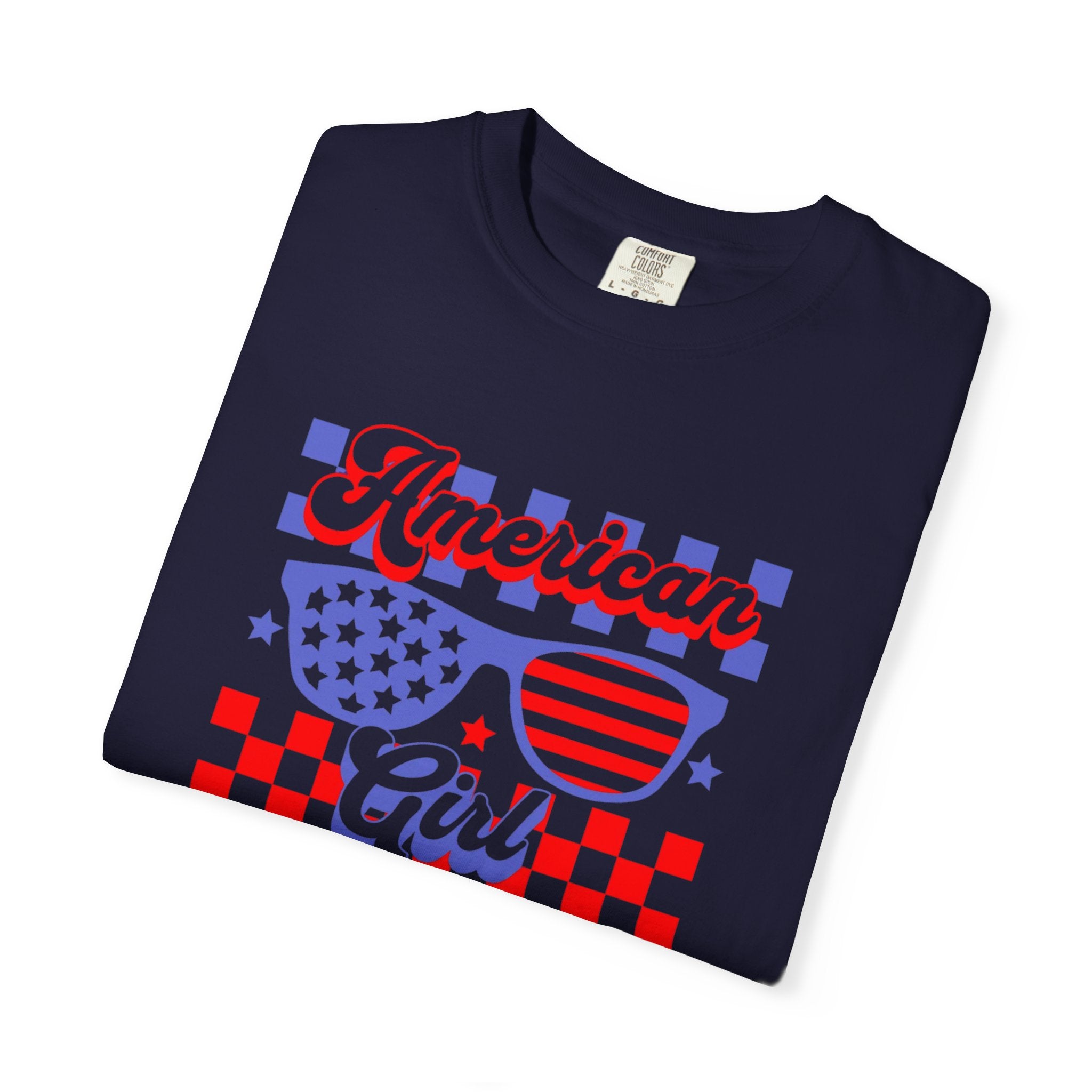 American Girl T-Shirt — Retro Patriotic Sunglasses Tee