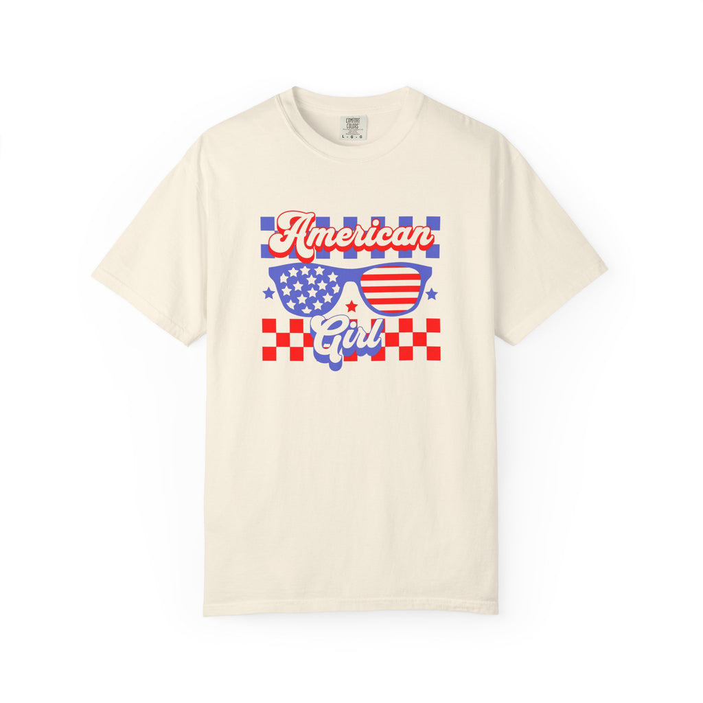 American Girl T-Shirt — Retro Patriotic Sunglasses Tee