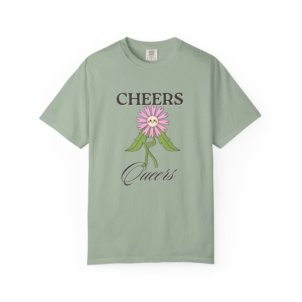 Cheers Queers Floral T-Shirt — Pride Friendly Graphic Tee