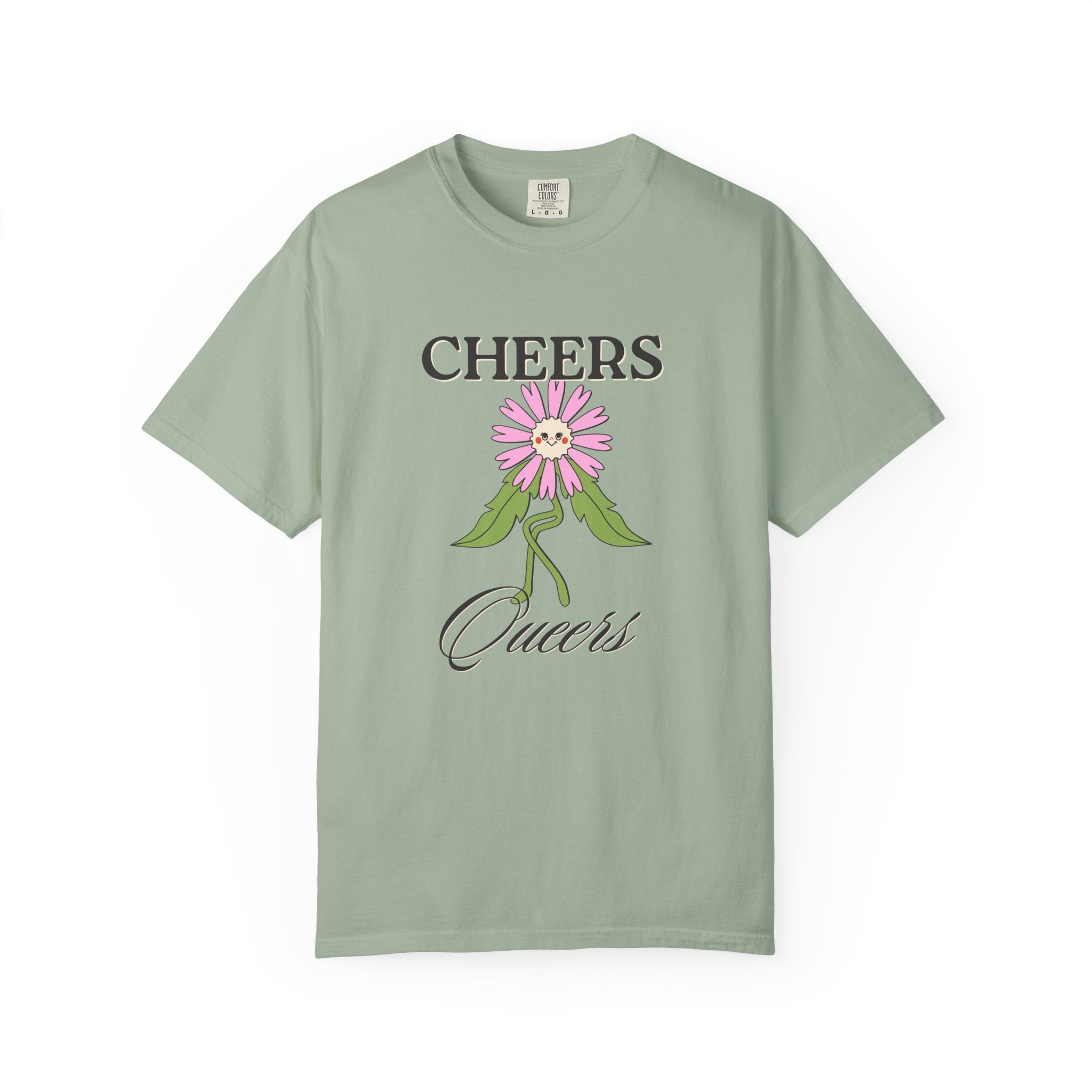 Cheers Queers Floral T-Shirt — Pride Friendly Graphic Tee