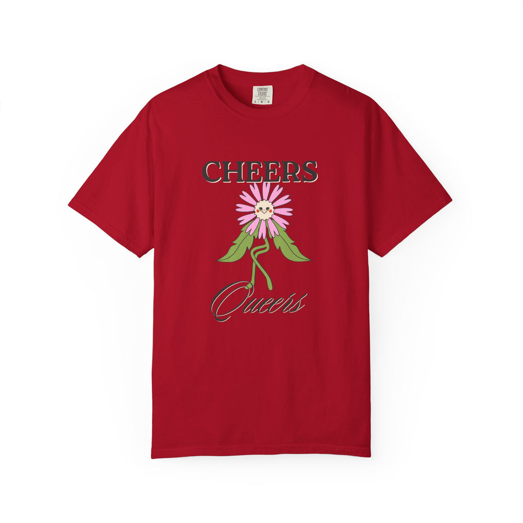 Cheers Queers Floral T-Shirt — Pride Friendly Graphic Tee