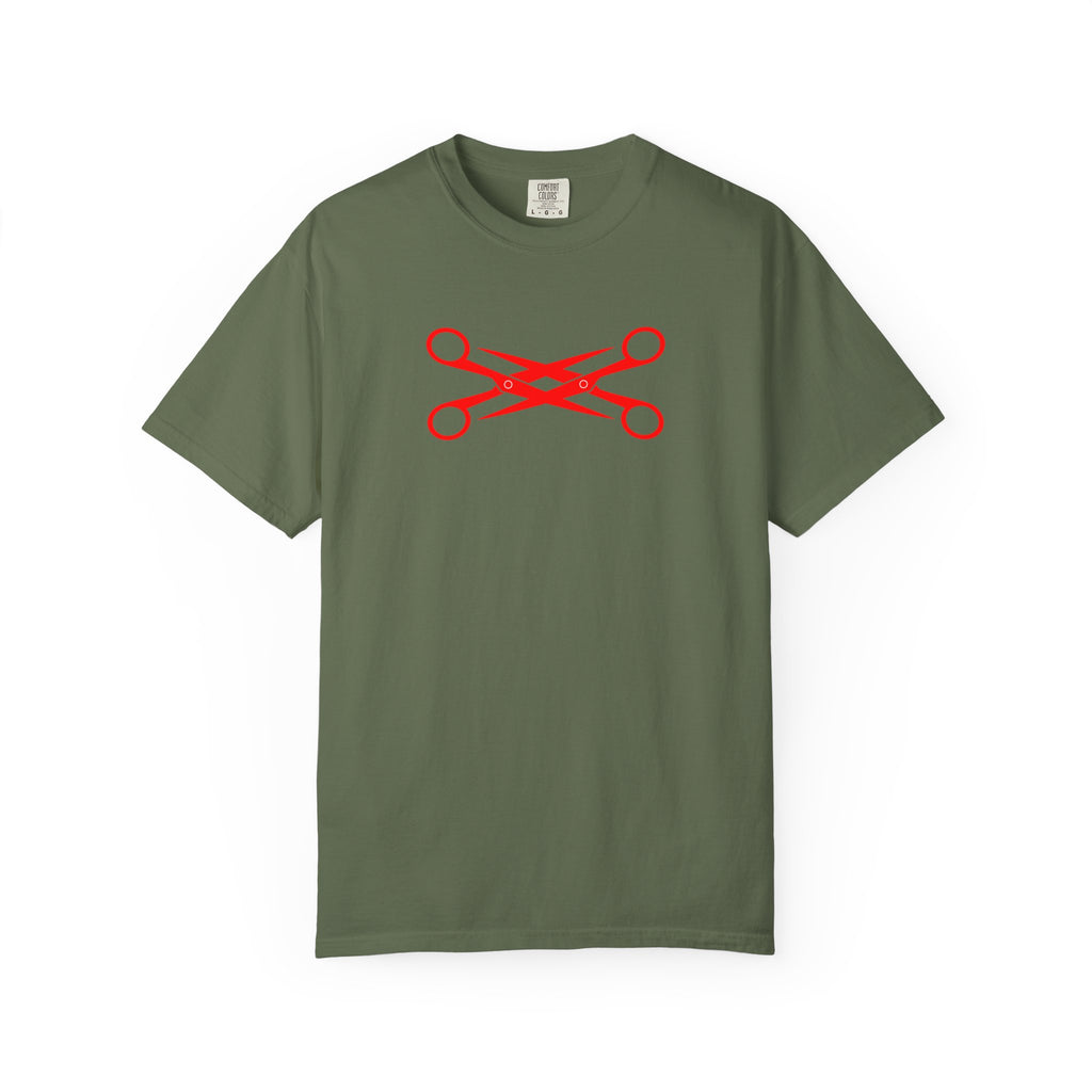 Scissors Cross Graphic T-Shirt — Minimalist Barber & Stylist Tee