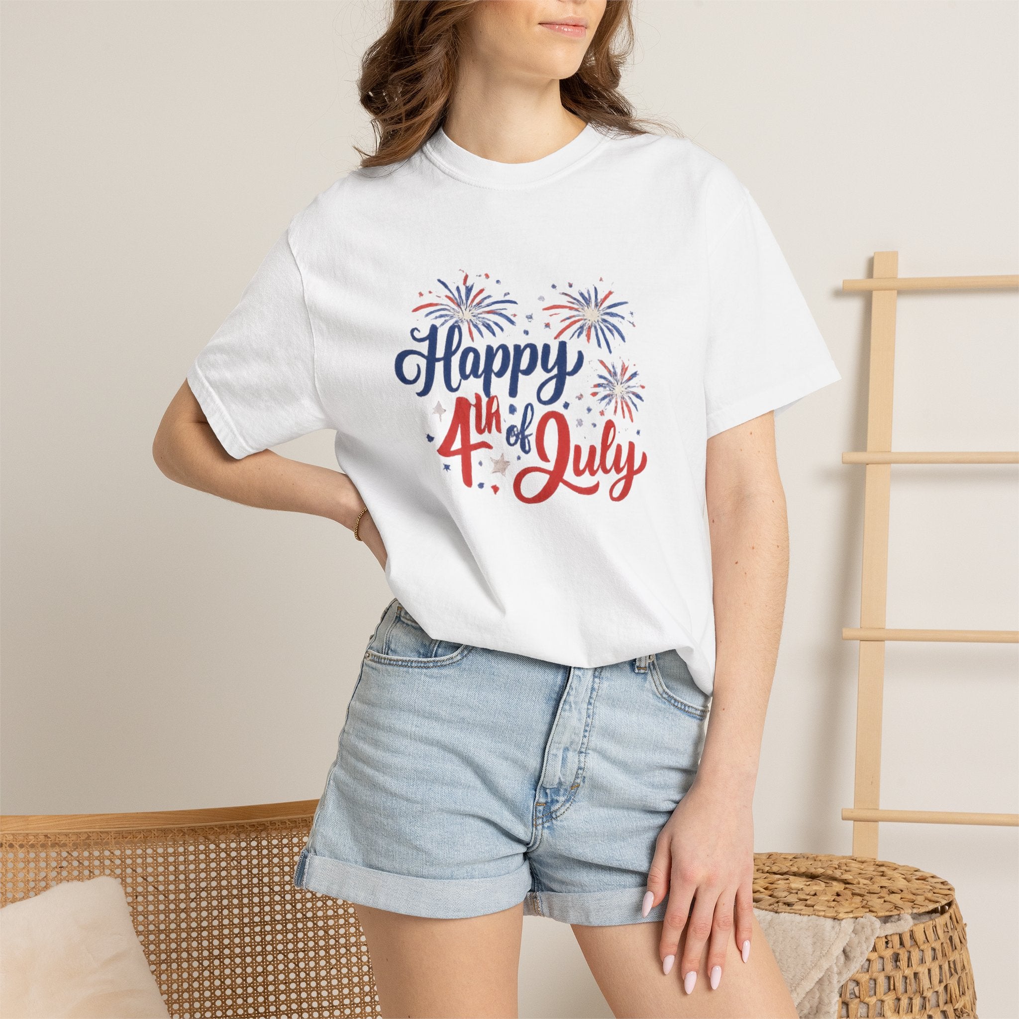 Happy 4th of July T-Shirt — Patriotic Fireworks Tee