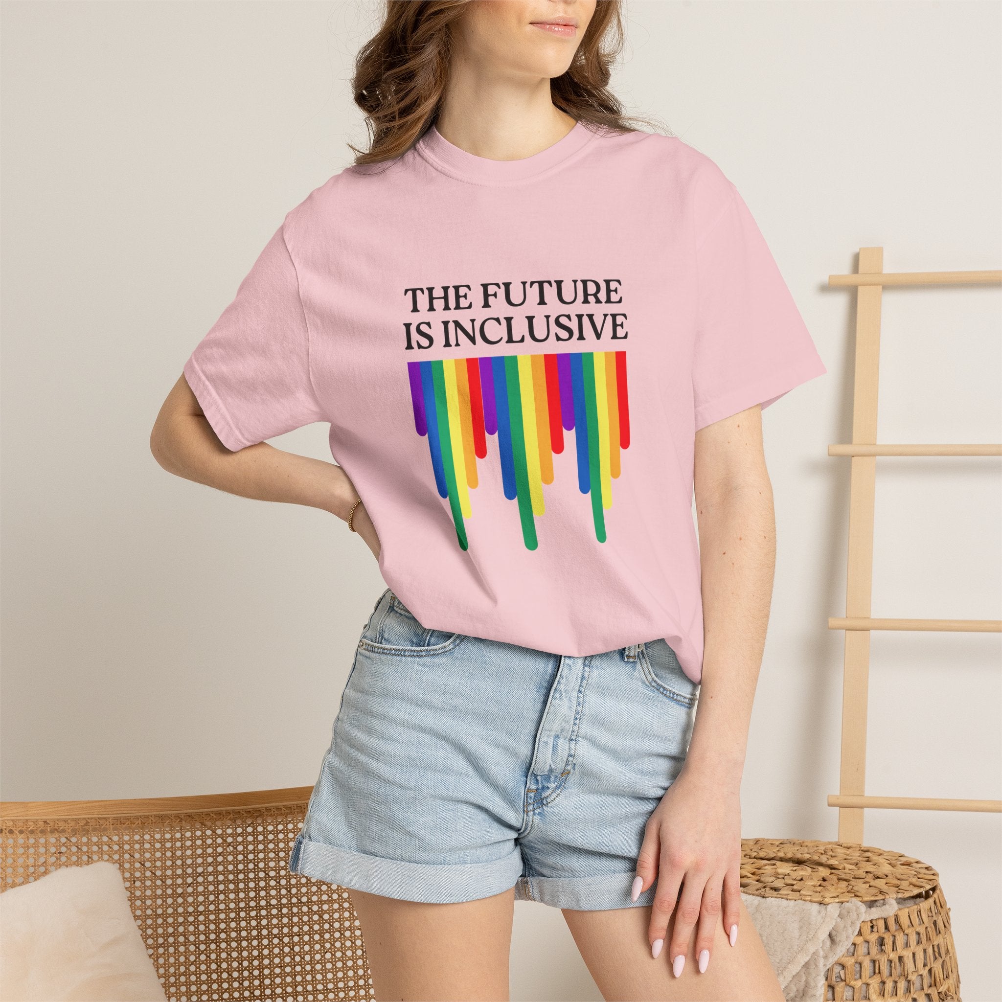 Inclusive Future T‑Shirt – "The Future Is Inclusive" Rainbow Pride Tee