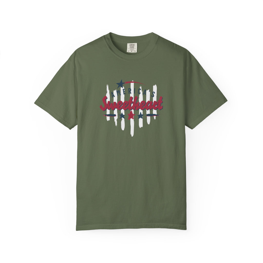 America's Sweetheart T-Shirt — Patriotic Vintage Stars Tee