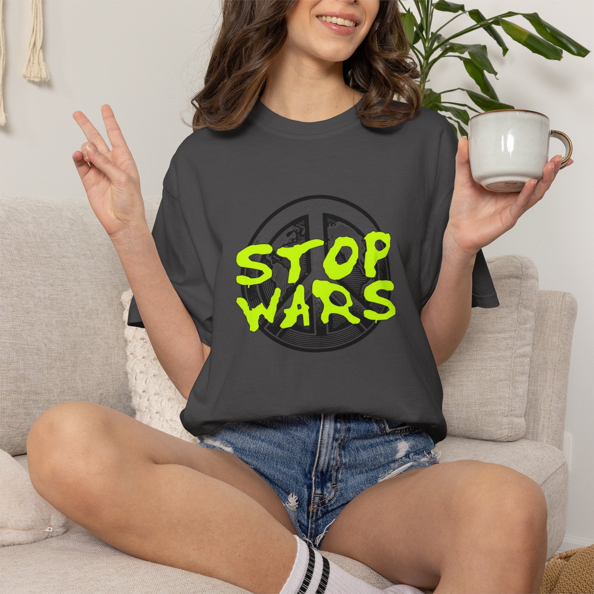 Peace Sign "Stop Wars" T-Shirt — Anti-War Graphic Tee