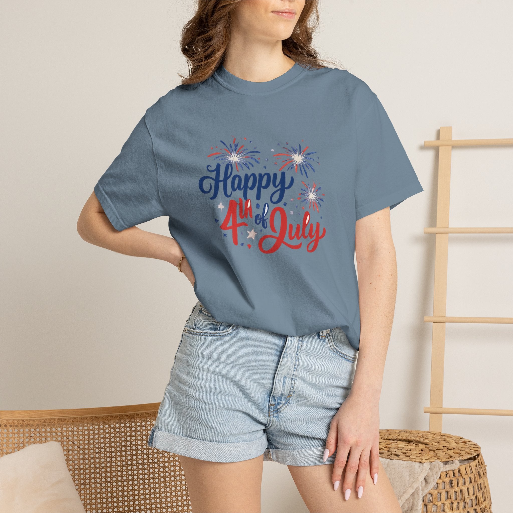Happy 4th of July T-Shirt — Patriotic Fireworks Tee
