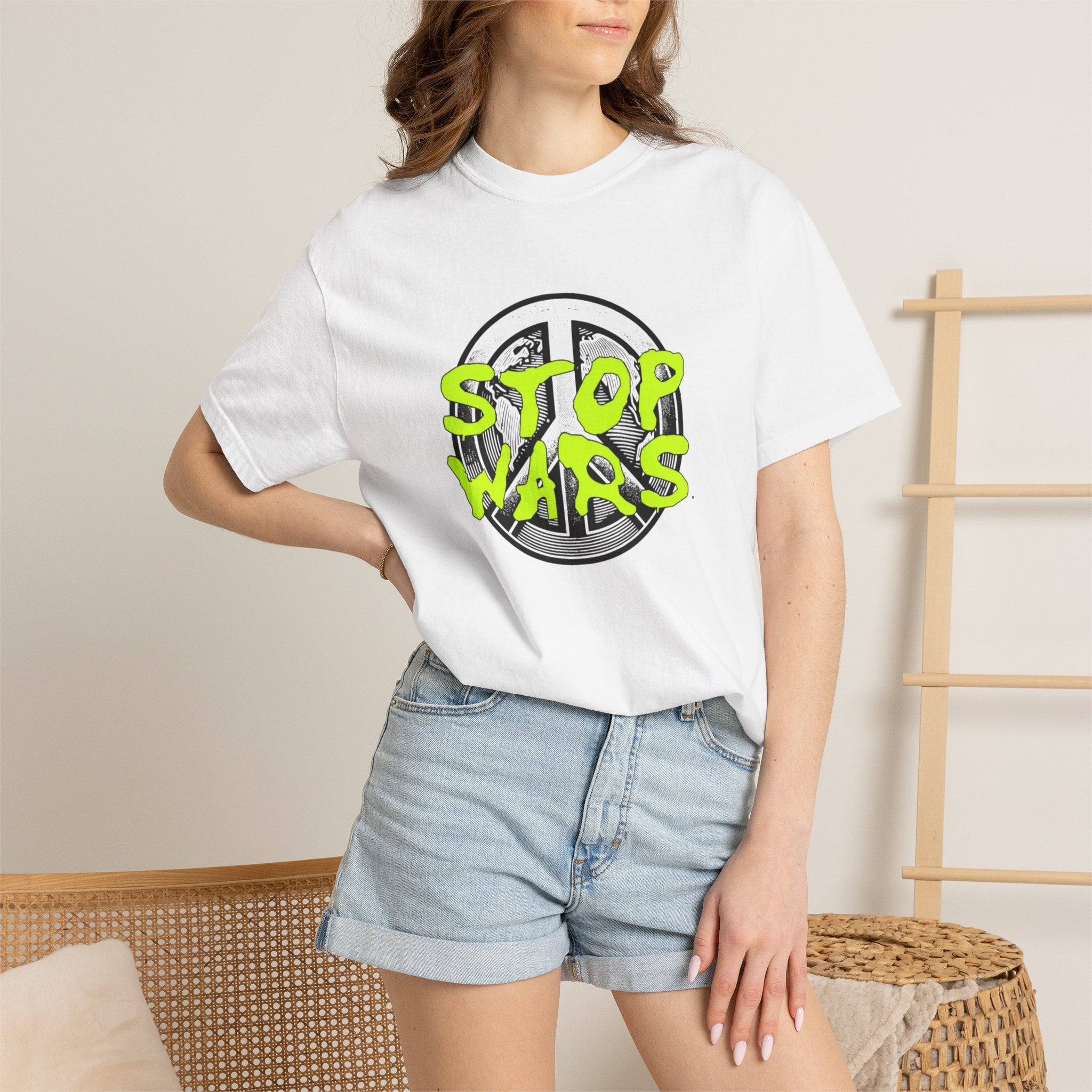 Peace Sign "Stop Wars" T-Shirt — Anti-War Graphic Tee