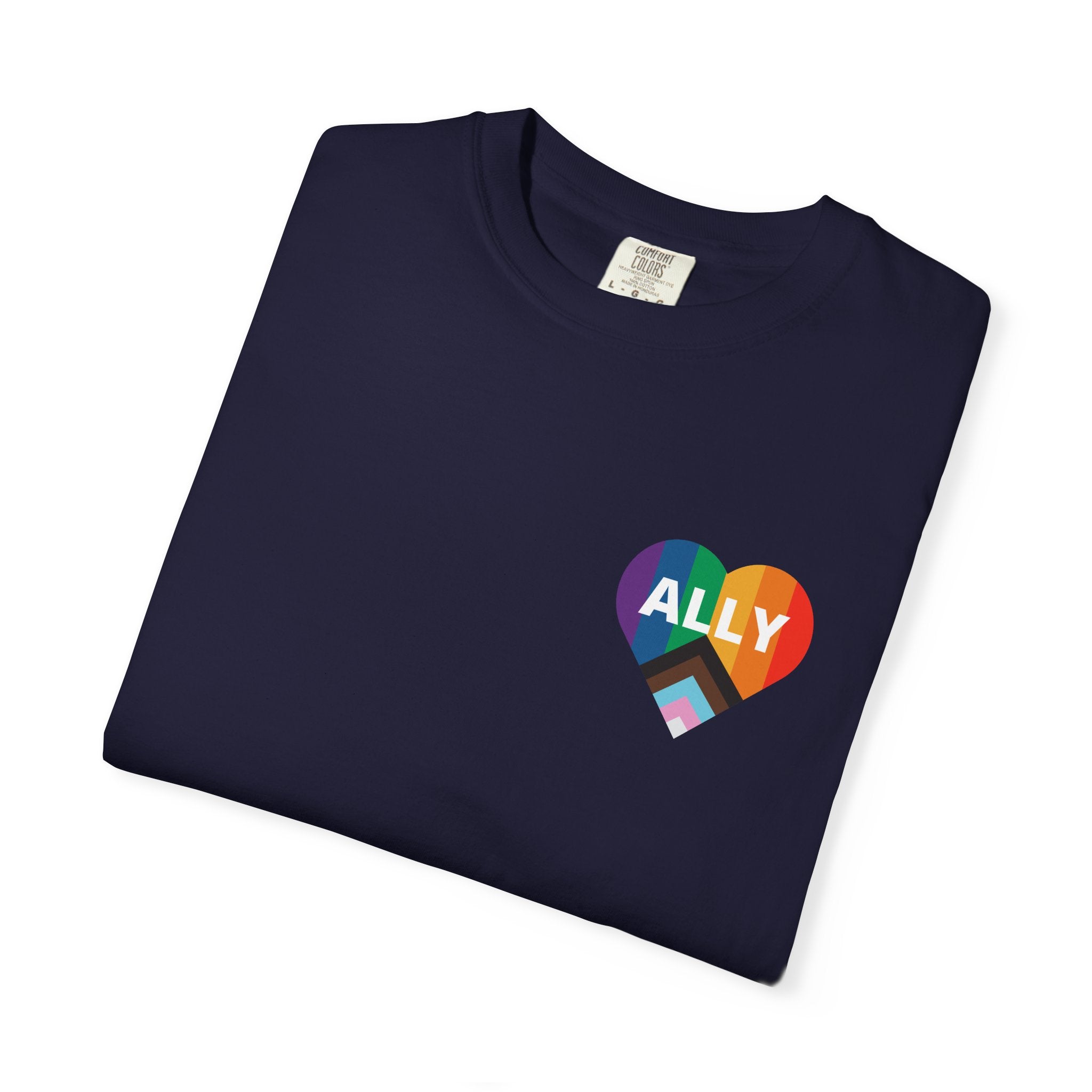 Ally Heart Rainbow T‑Shirt — LGBTQ+ Ally Pride Tee