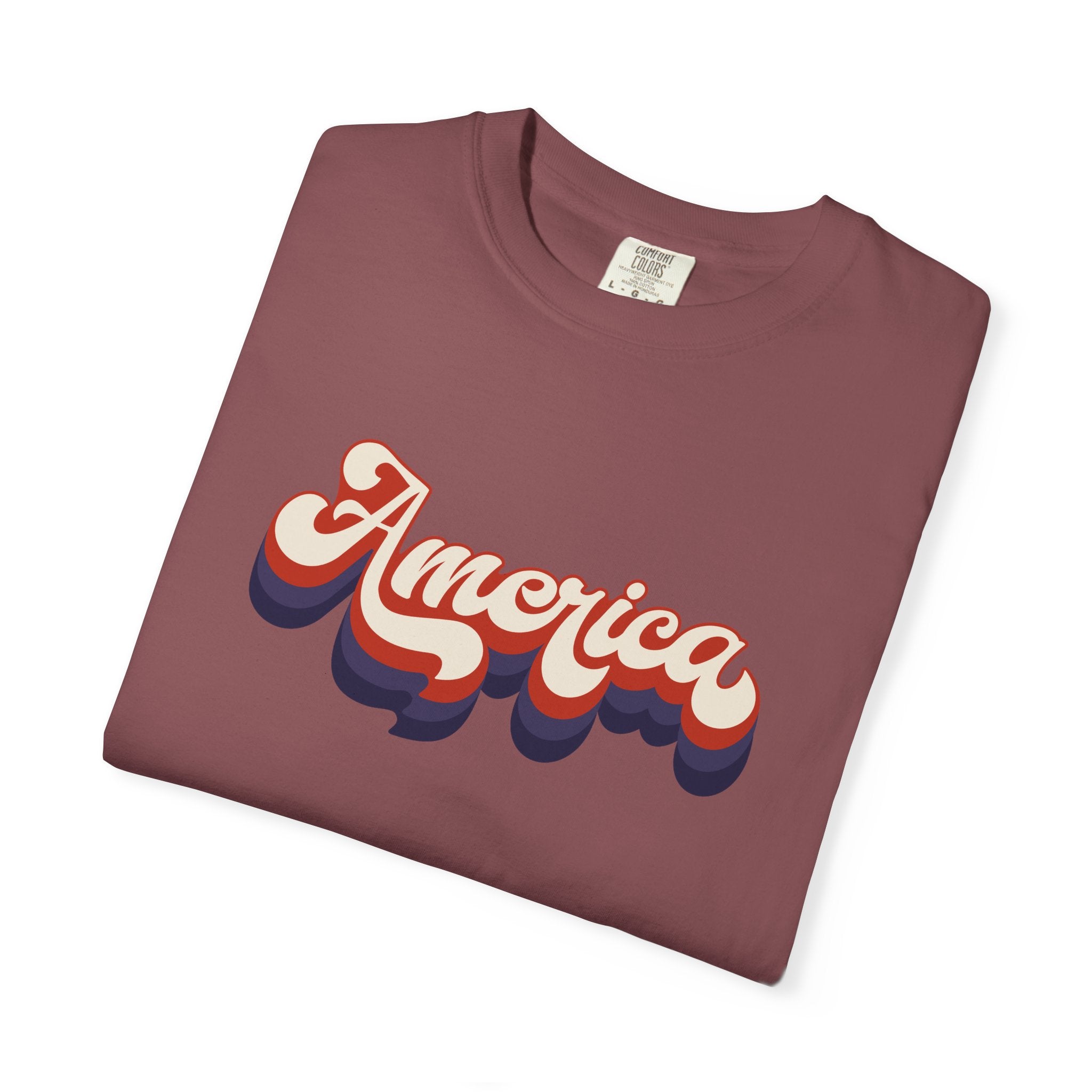 Retro 'America' T-Shirt — Vintage 70s Patriotic Graphic Tee