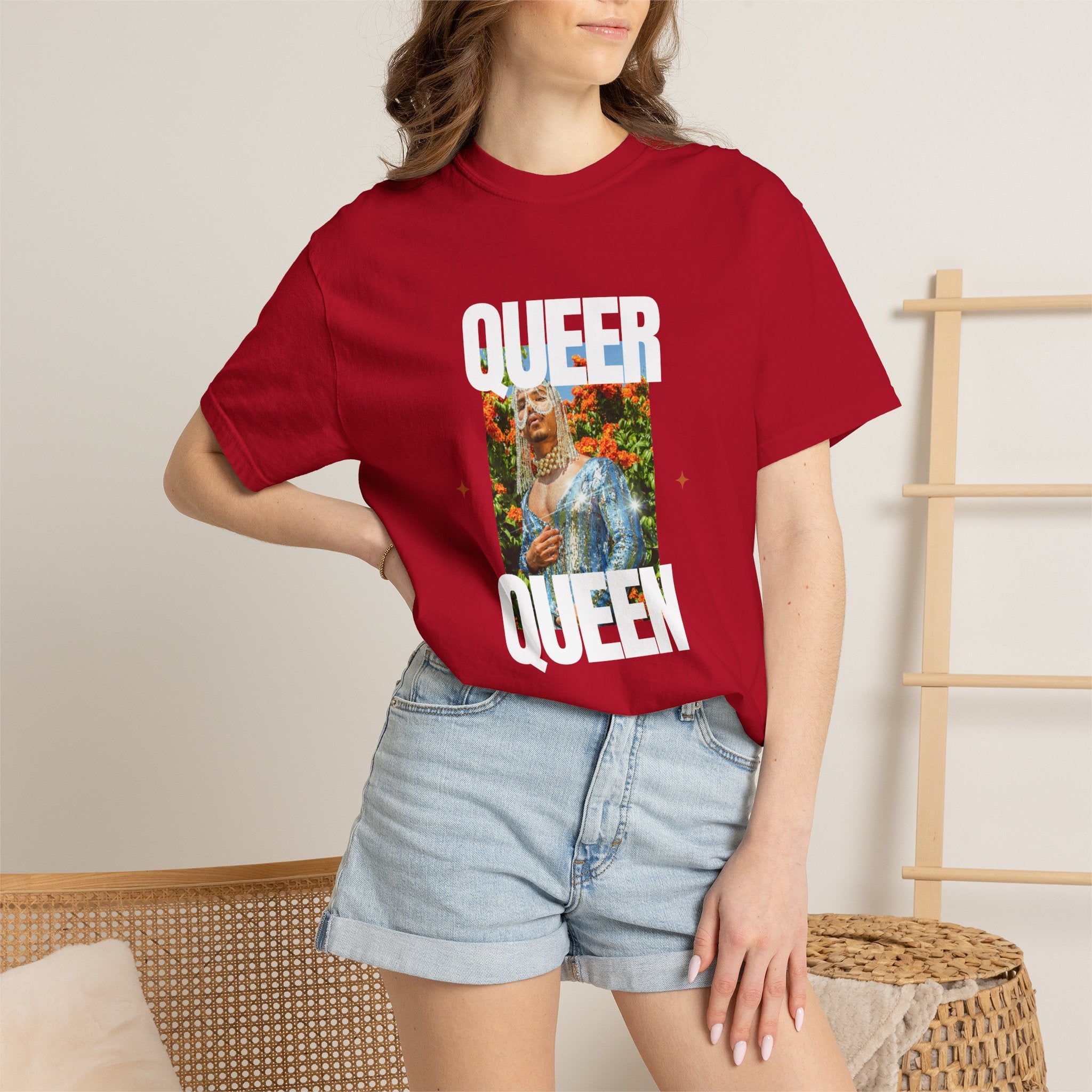 Queer Queen T-Shirt — Vintage Floral Pride Graphic Tee