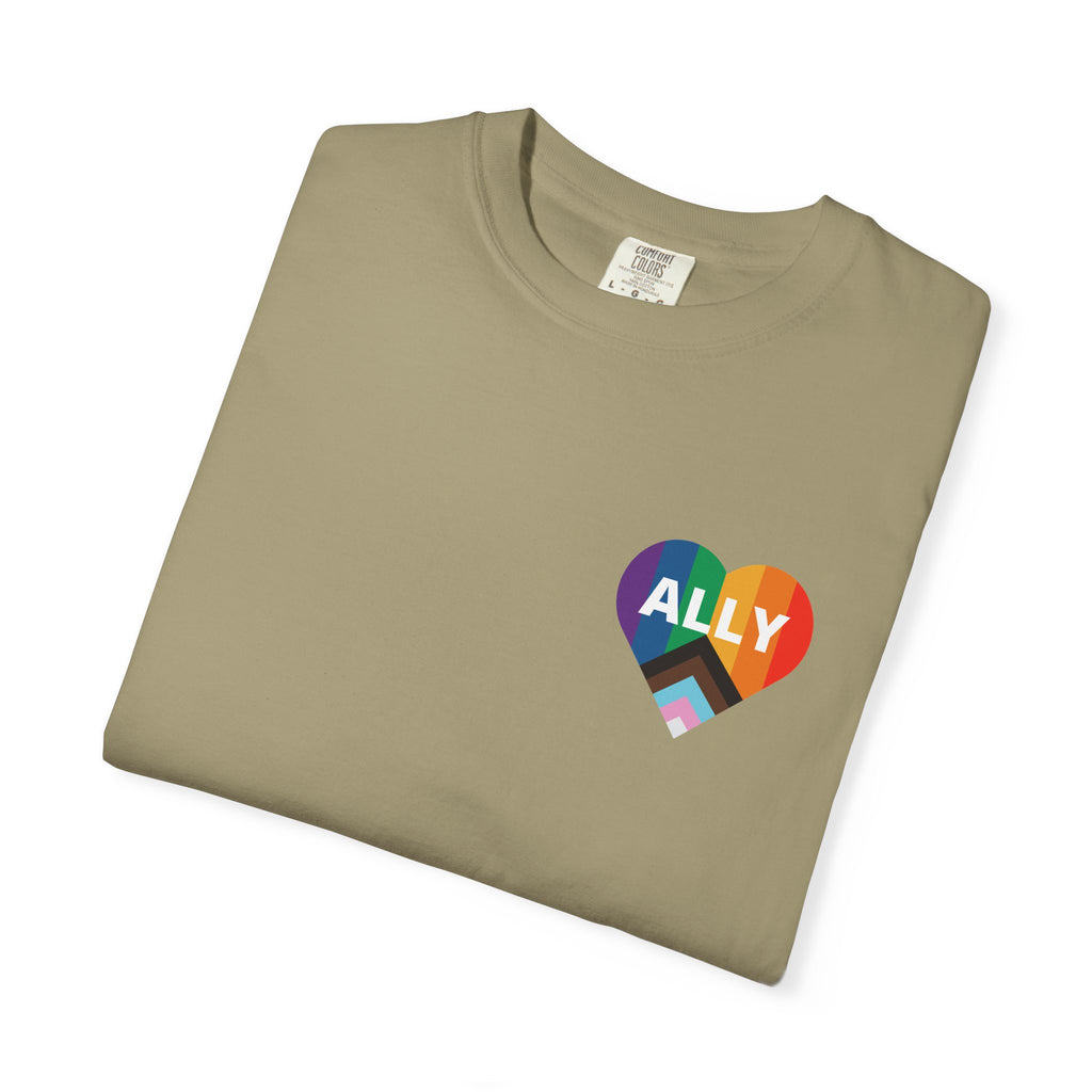 Ally Heart Rainbow T‑Shirt — LGBTQ+ Ally Pride Tee