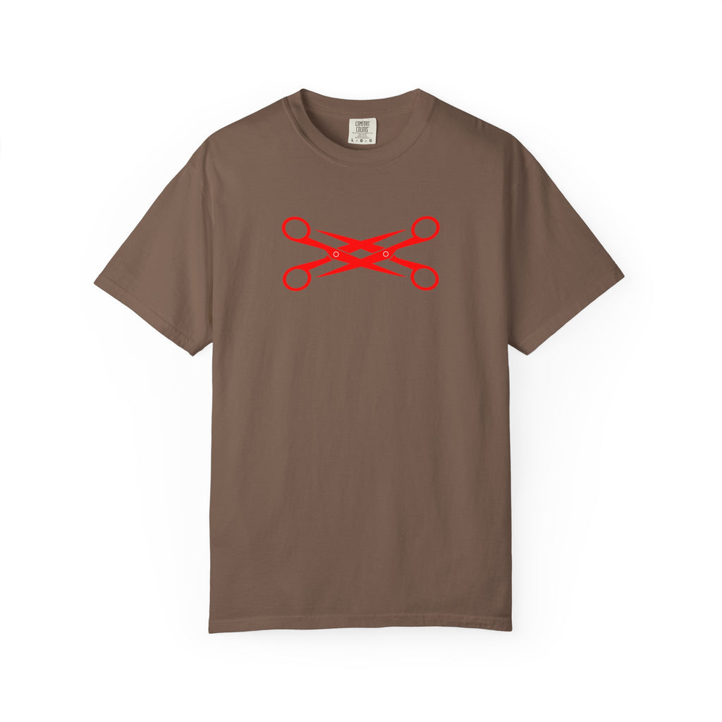Scissors Cross Graphic T-Shirt — Minimalist Barber & Stylist Tee
