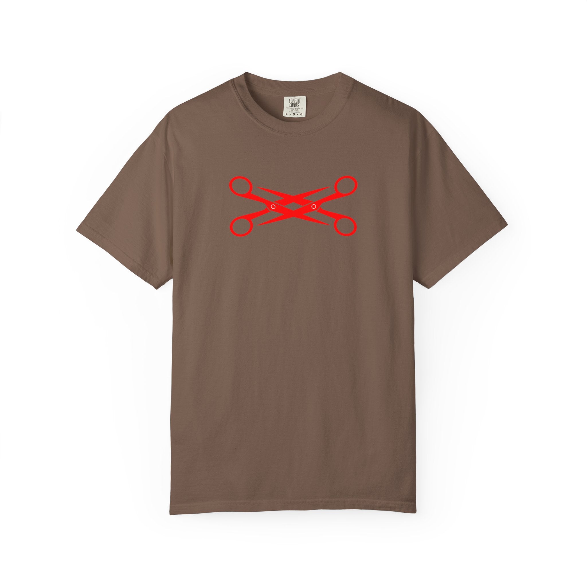 Scissors Cross Graphic T-Shirt — Minimalist Barber & Stylist Tee