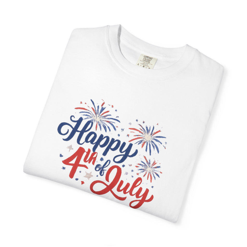 Happy 4th of July T-Shirt — Patriotic Fireworks Tee