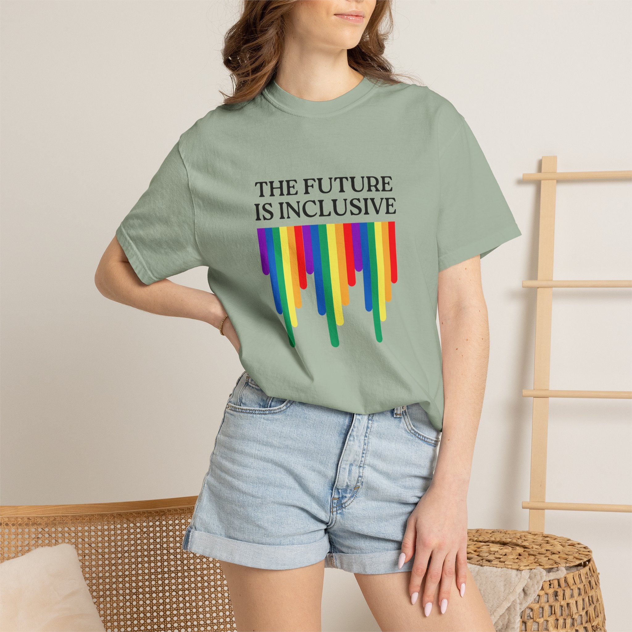 Inclusive Future T‑Shirt – "The Future Is Inclusive" Rainbow Pride Tee