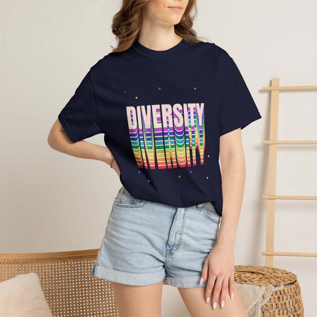 Diversity Rainbow T-Shirt — 'DIVERSITY' Bold Pride Graphic Tee