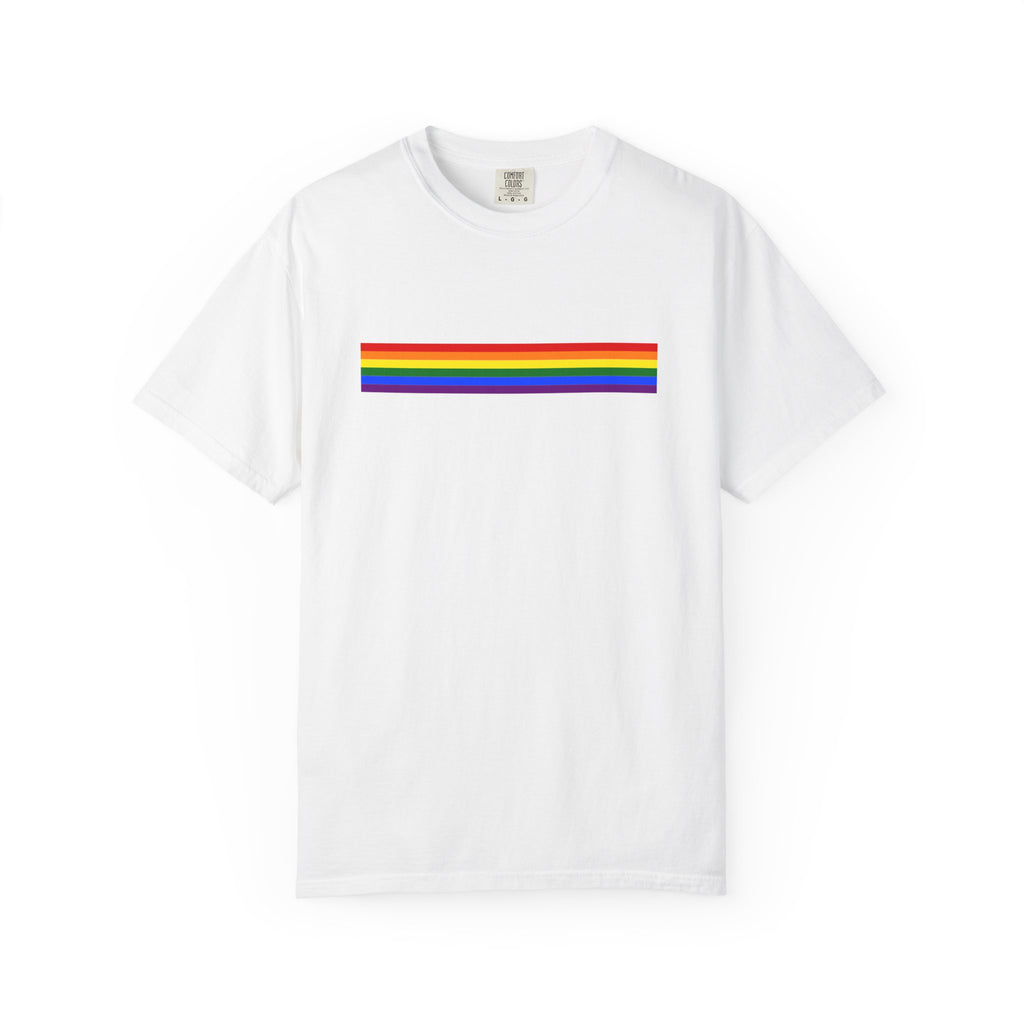 Rainbow Stripe T-Shirt — Pride Minimalist Tee