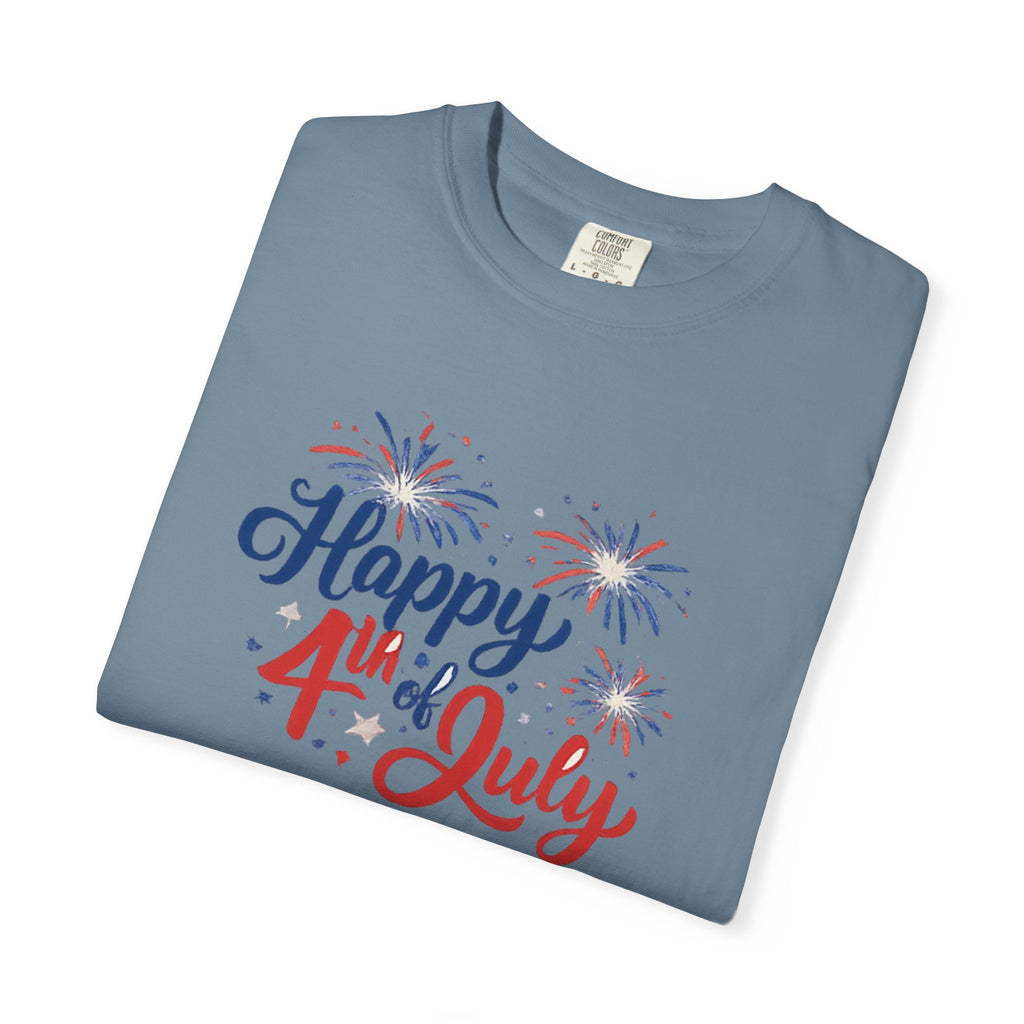 Happy 4th of July T-Shirt — Patriotic Fireworks Tee