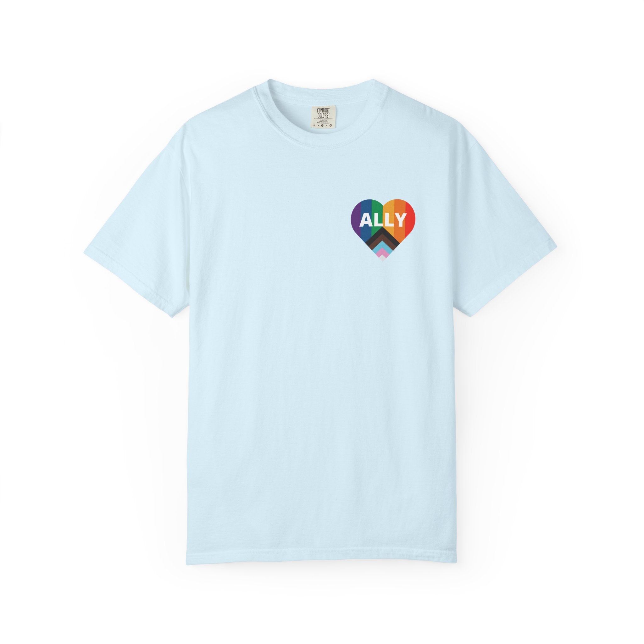 Ally Heart Rainbow T‑Shirt — LGBTQ+ Ally Pride Tee