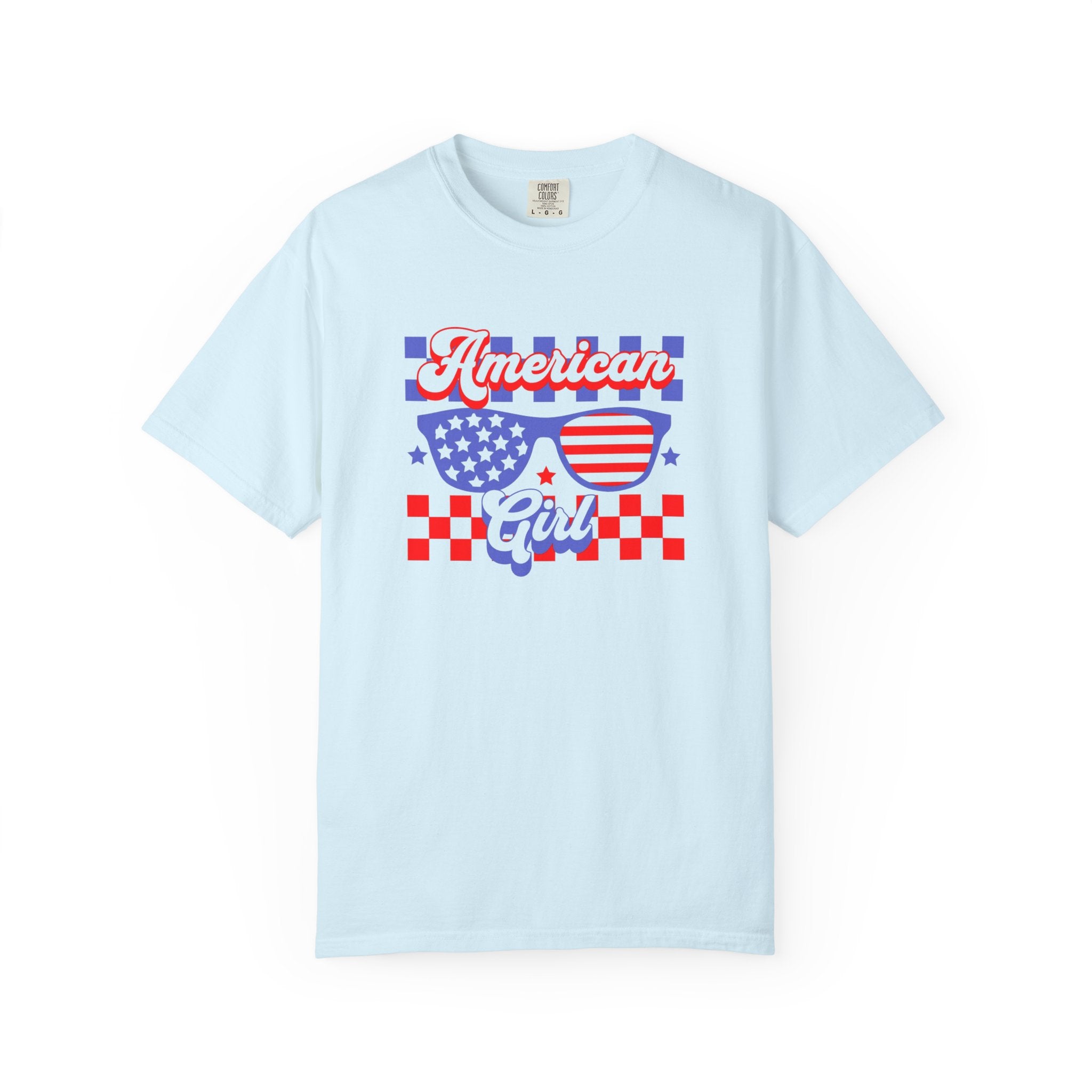 American Girl T-Shirt — Retro Patriotic Sunglasses Tee