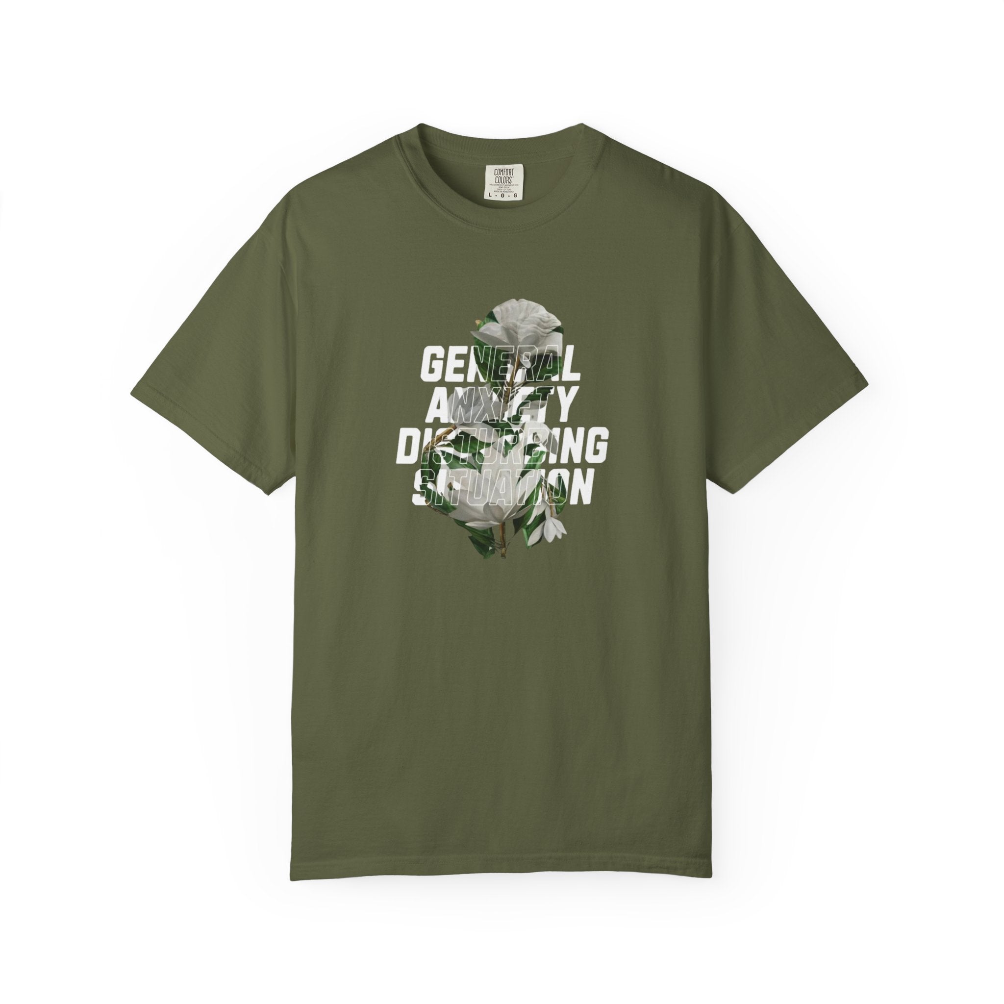 Floral Statement Tee — "Generally Anxious, Dramatic, Overdramatic" Graphic T-Shirt