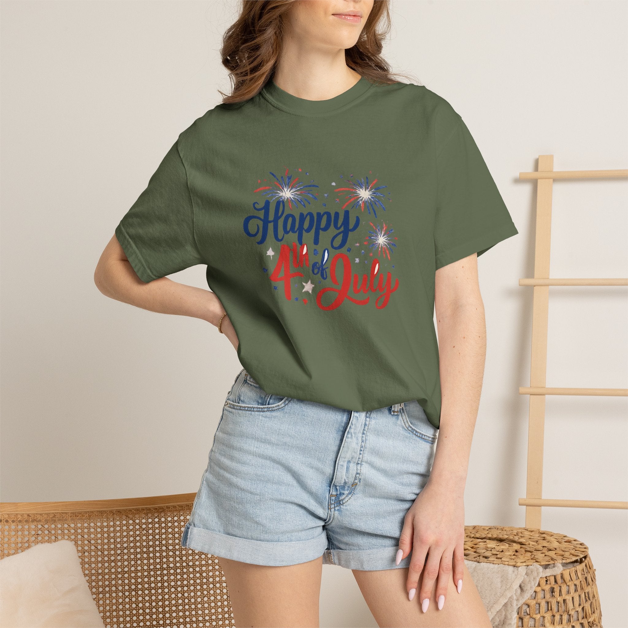 Happy 4th of July T-Shirt — Patriotic Fireworks Tee