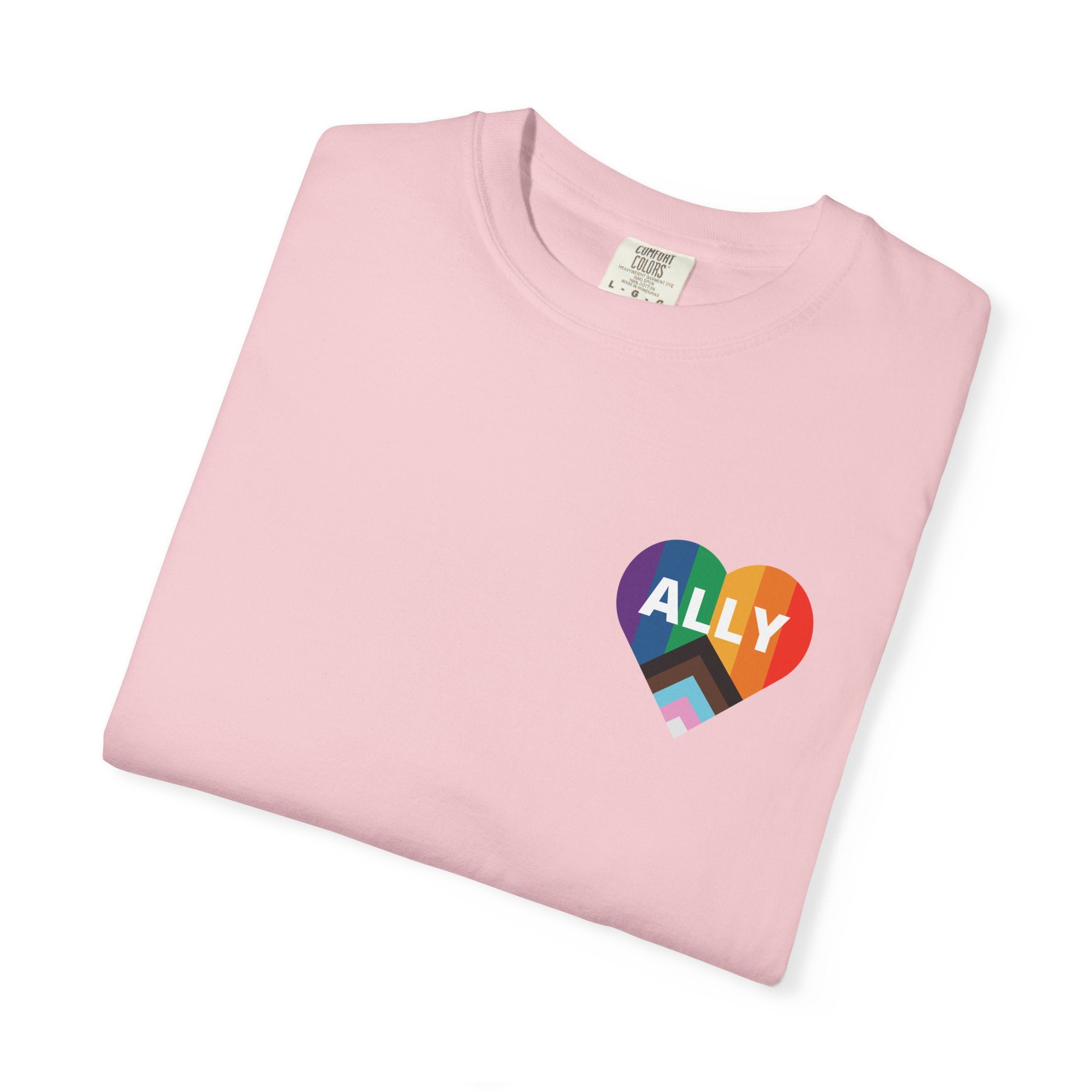 Ally Heart Rainbow T‑Shirt — LGBTQ+ Ally Pride Tee