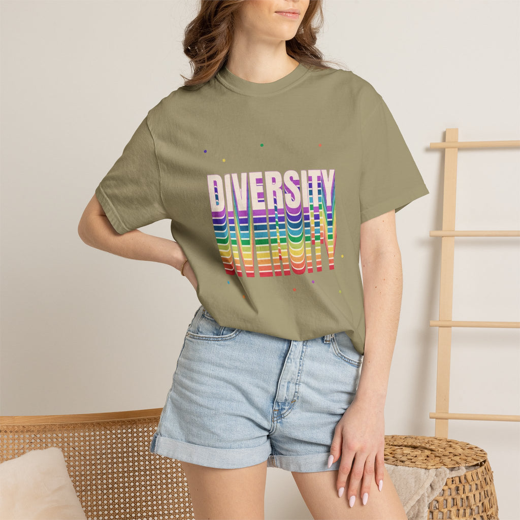 Diversity Rainbow T-Shirt — 'DIVERSITY' Bold Pride Graphic Tee