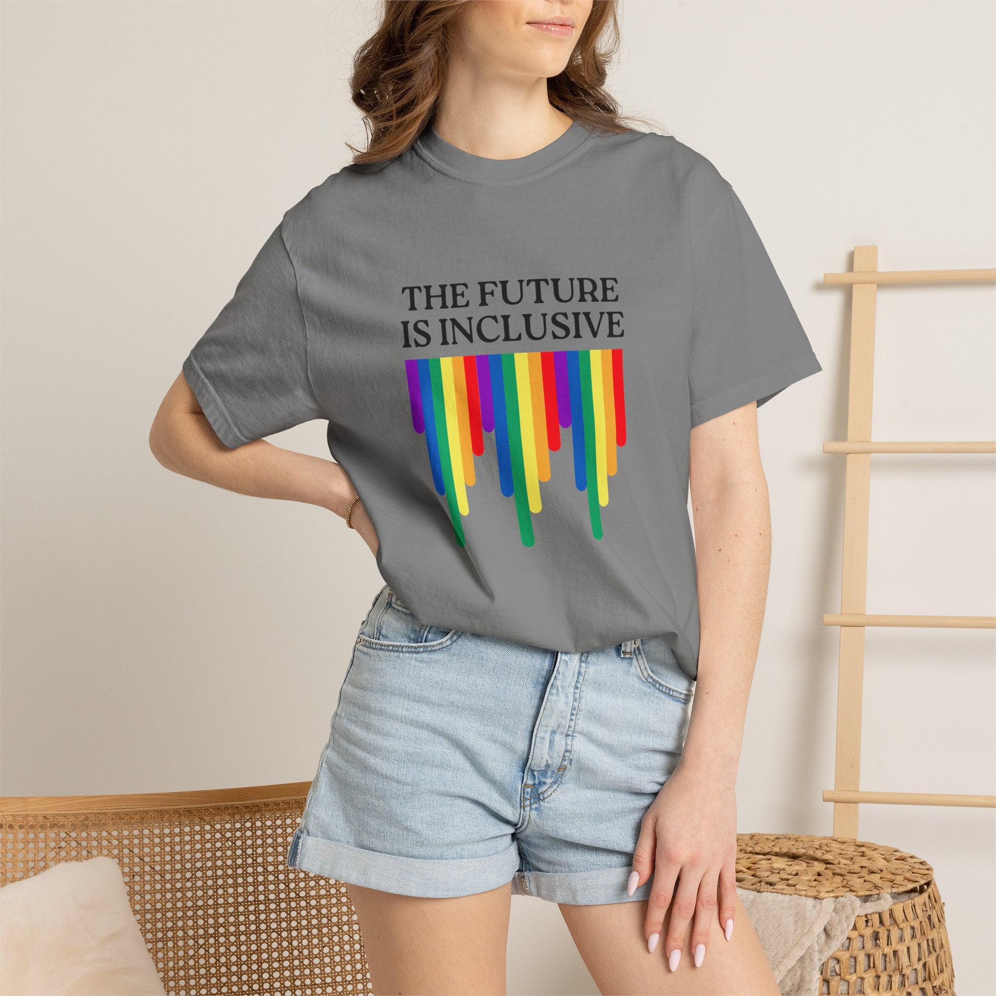 Inclusive Future T‑Shirt – "The Future Is Inclusive" Rainbow Pride Tee