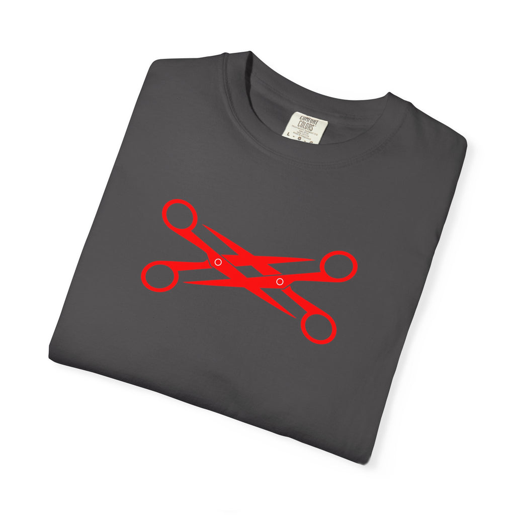 Scissors Cross Graphic T-Shirt — Minimalist Barber & Stylist Tee