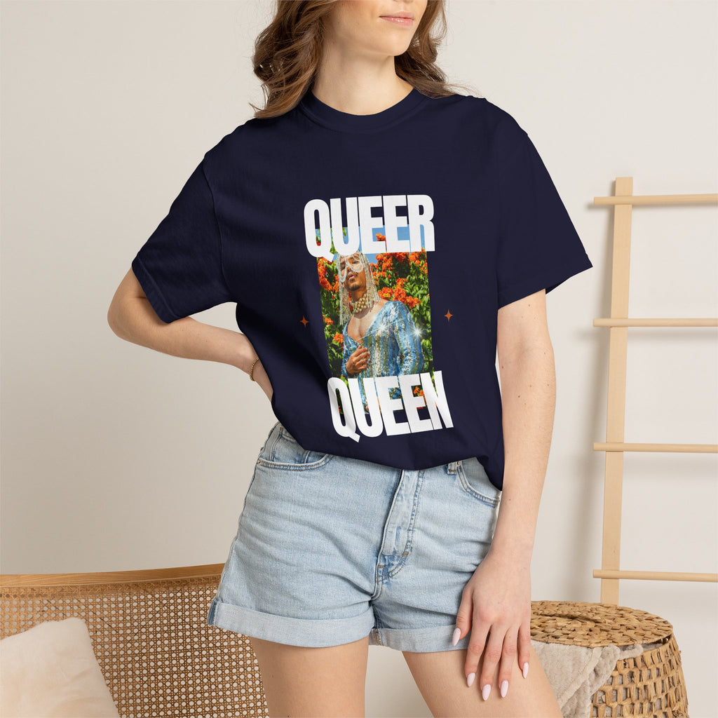Queer Queen T-Shirt — Vintage Floral Pride Graphic Tee