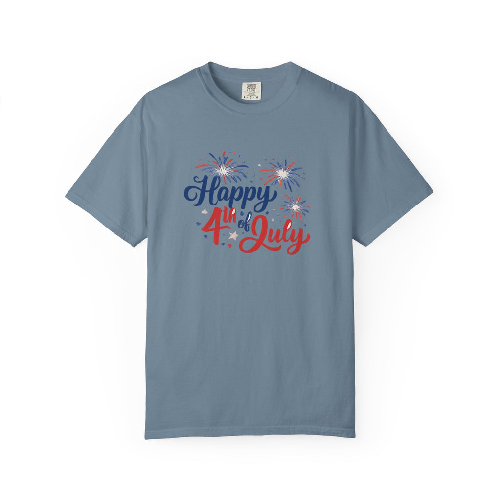 Happy 4th of July T-Shirt — Patriotic Fireworks Tee