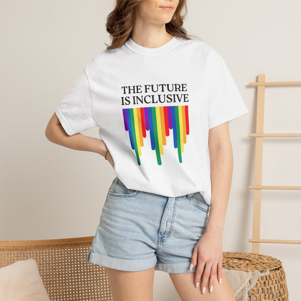 Inclusive Future T‑Shirt – "The Future Is Inclusive" Rainbow Pride Tee