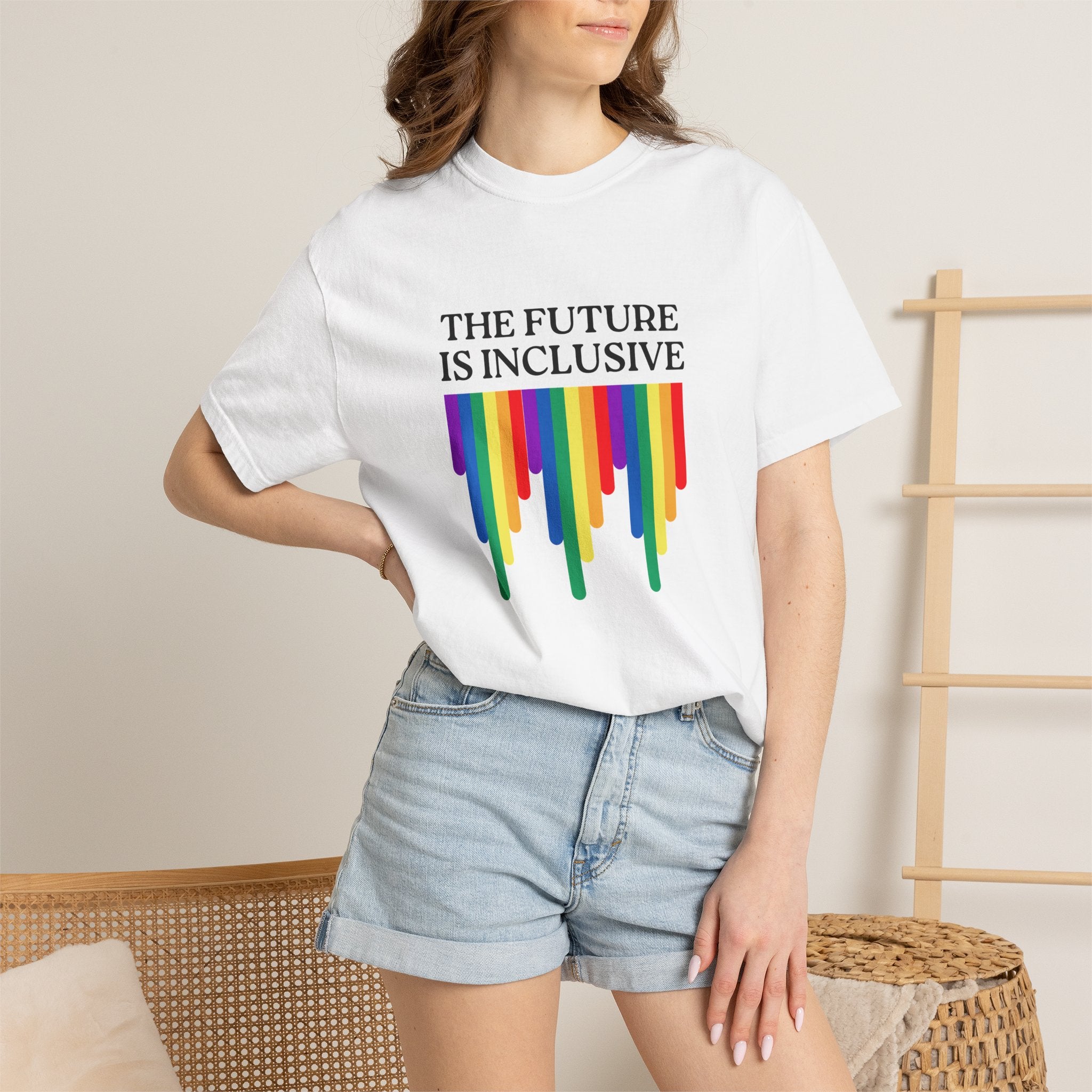 Inclusive Future T‑Shirt – "The Future Is Inclusive" Rainbow Pride Tee