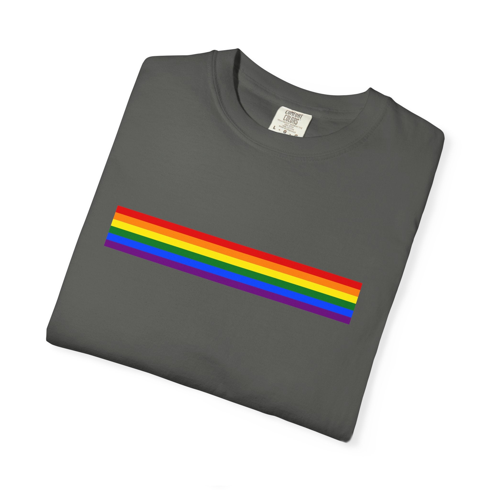 Rainbow Stripe T-Shirt — Pride Minimalist Tee