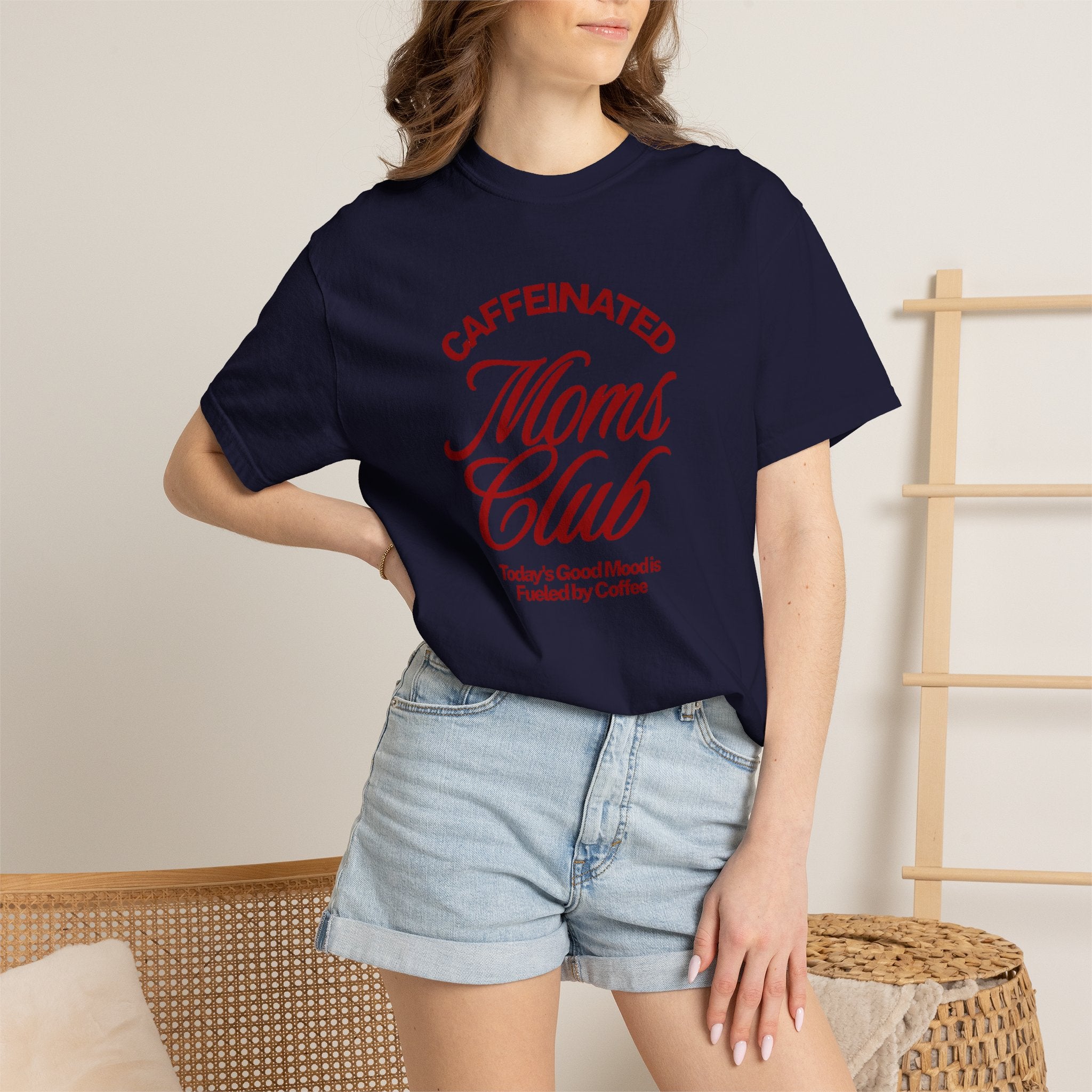 Caffeinated Moms Club T-Shirt — Retro Coffee Mom Tee