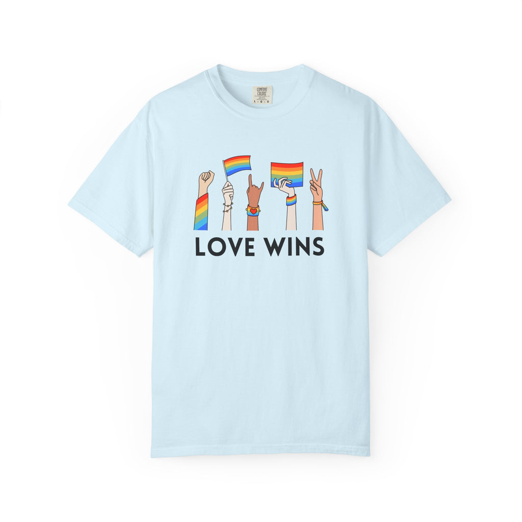 Love Wins T-Shirt — Rainbow Pride Hands Graphic Tee