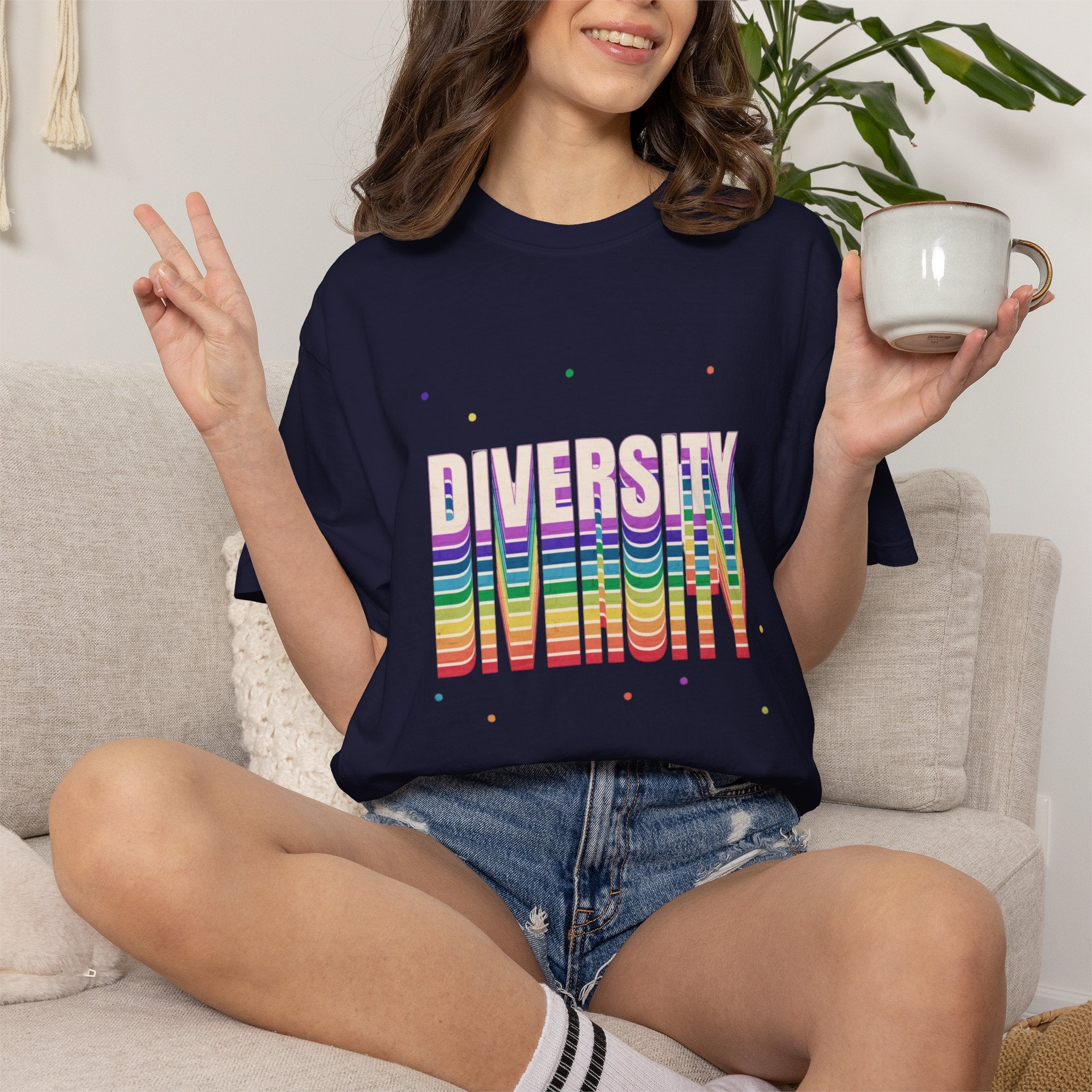 Diversity Rainbow T-Shirt — 'DIVERSITY' Bold Pride Graphic Tee