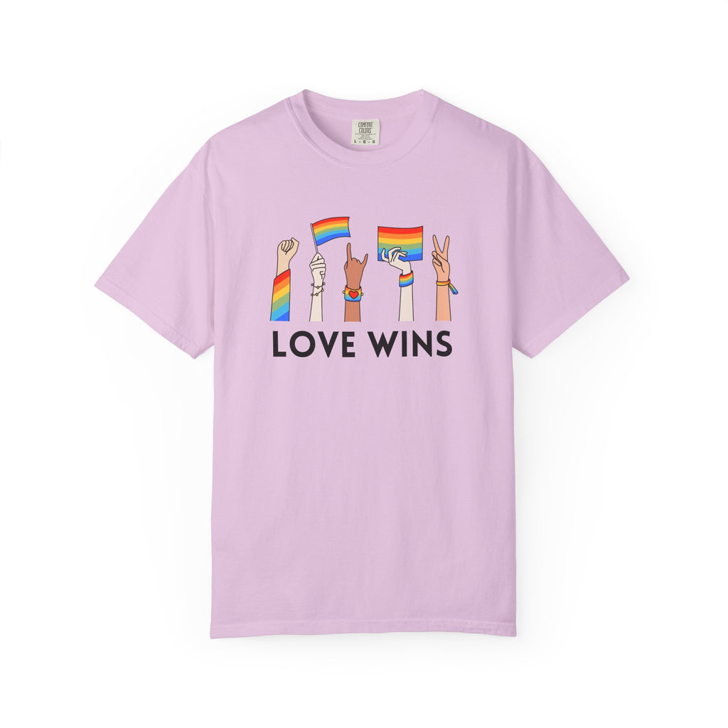 Love Wins T-Shirt — Rainbow Pride Hands Graphic Tee