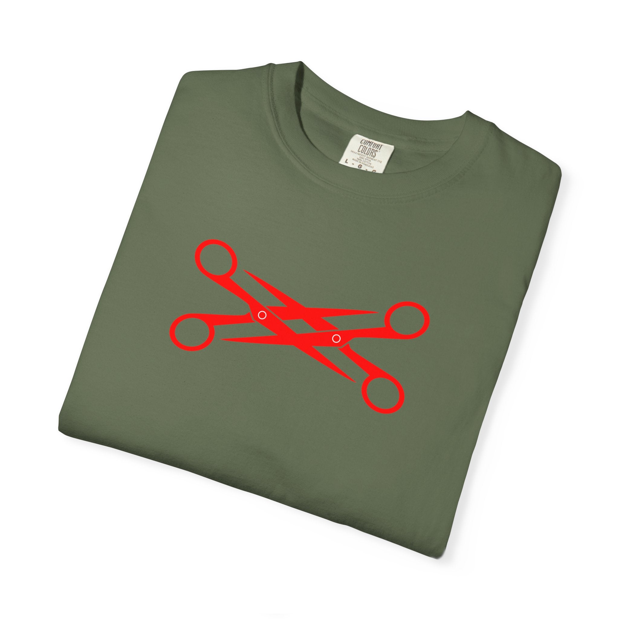 Scissors Cross Graphic T-Shirt — Minimalist Barber & Stylist Tee