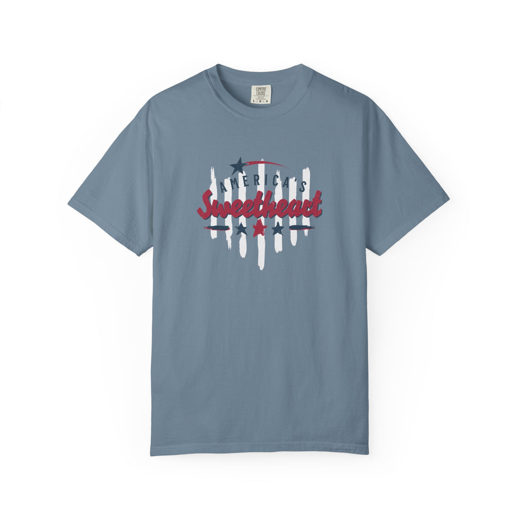 America's Sweetheart T-Shirt — Patriotic Vintage Stars Tee