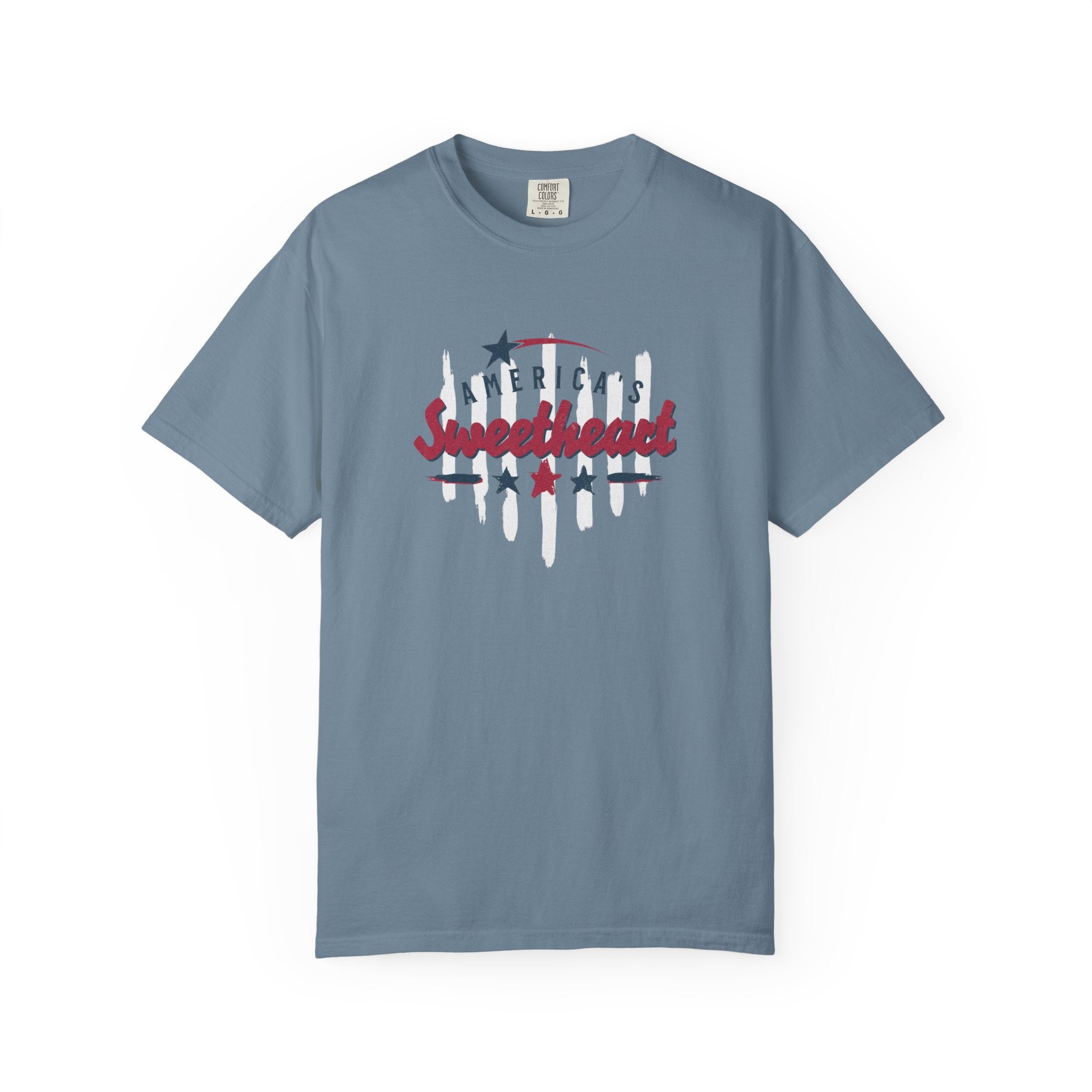 America's Sweetheart T-Shirt — Patriotic Vintage Stars Tee