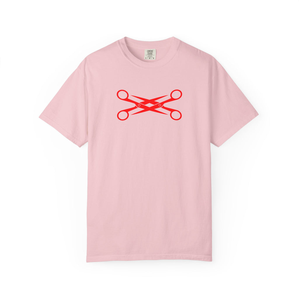 Scissors Cross Graphic T-Shirt — Minimalist Barber & Stylist Tee
