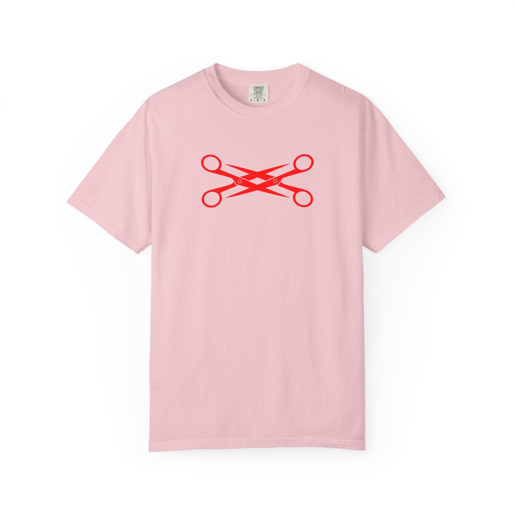 Scissors Cross Graphic T-Shirt — Minimalist Barber & Stylist Tee