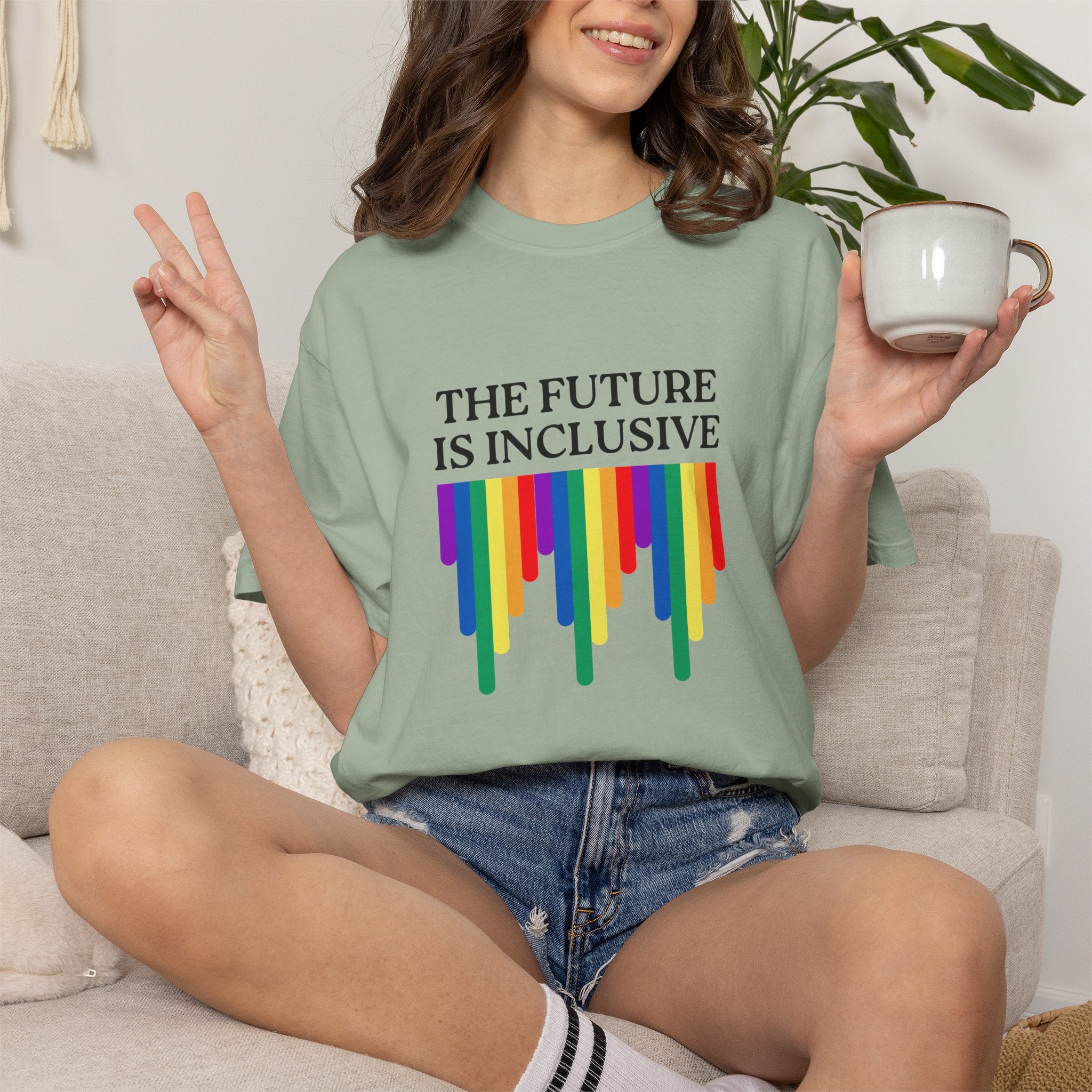 Inclusive Future T‑Shirt – "The Future Is Inclusive" Rainbow Pride Tee