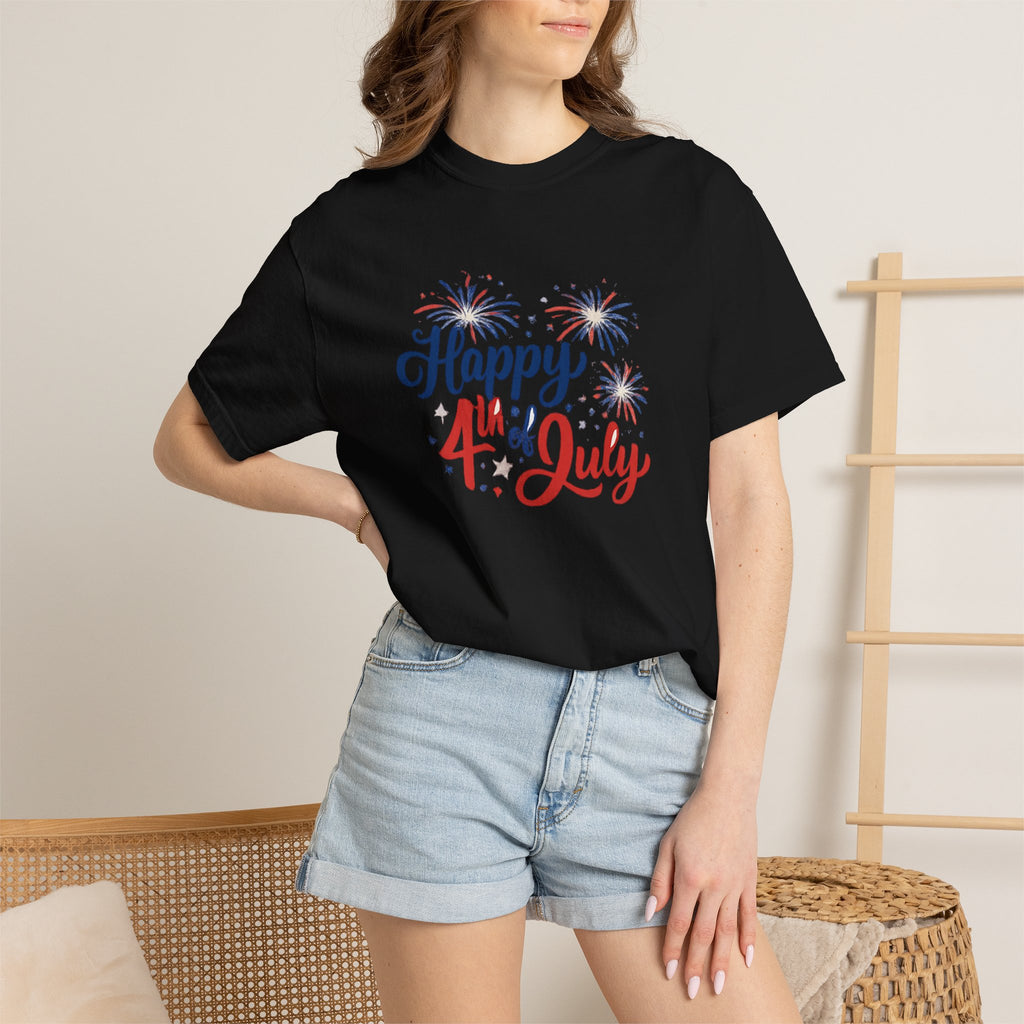 Happy 4th of July T-Shirt — Patriotic Fireworks Tee