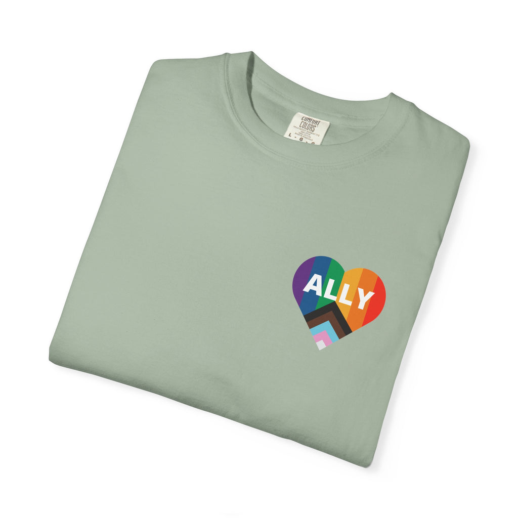 Ally Heart Rainbow T‑Shirt — LGBTQ+ Ally Pride Tee