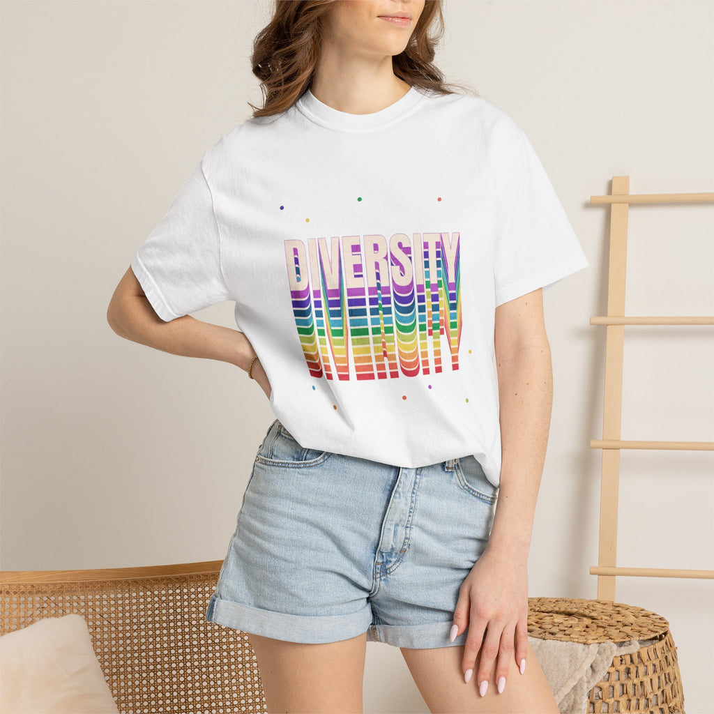Diversity Rainbow T-Shirt — 'DIVERSITY' Bold Pride Graphic Tee