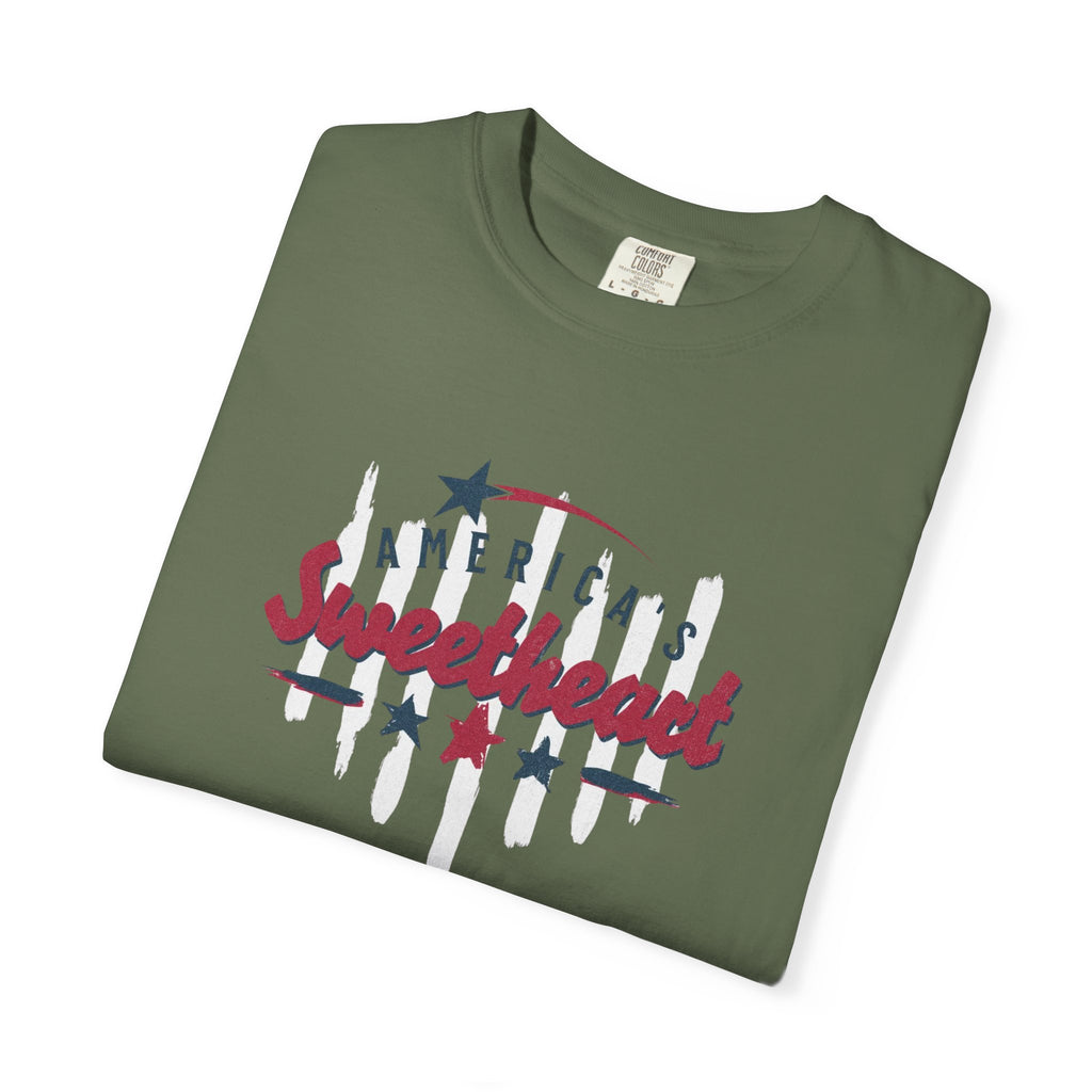 America's Sweetheart T-Shirt — Patriotic Vintage Stars Tee